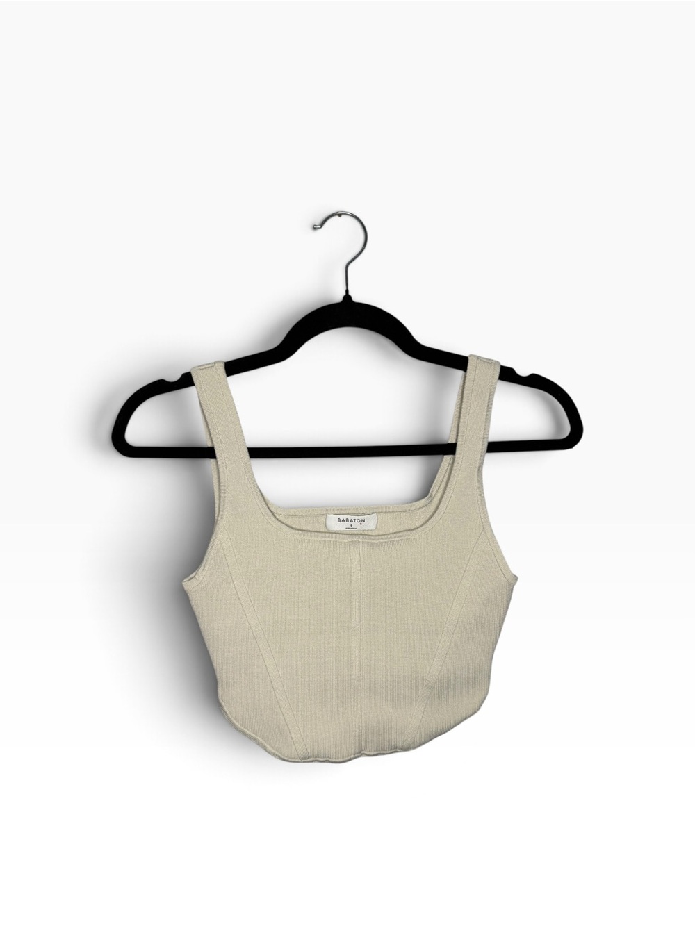Aritzia Babaton Crop Top in Beige S